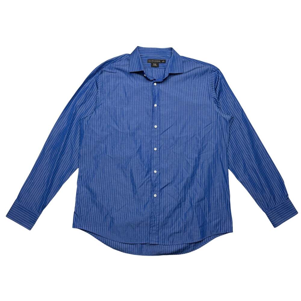 Ralph Lauren Black Label Stripe Button Up Shirt Men's XL Quiet Luxury Minimalist